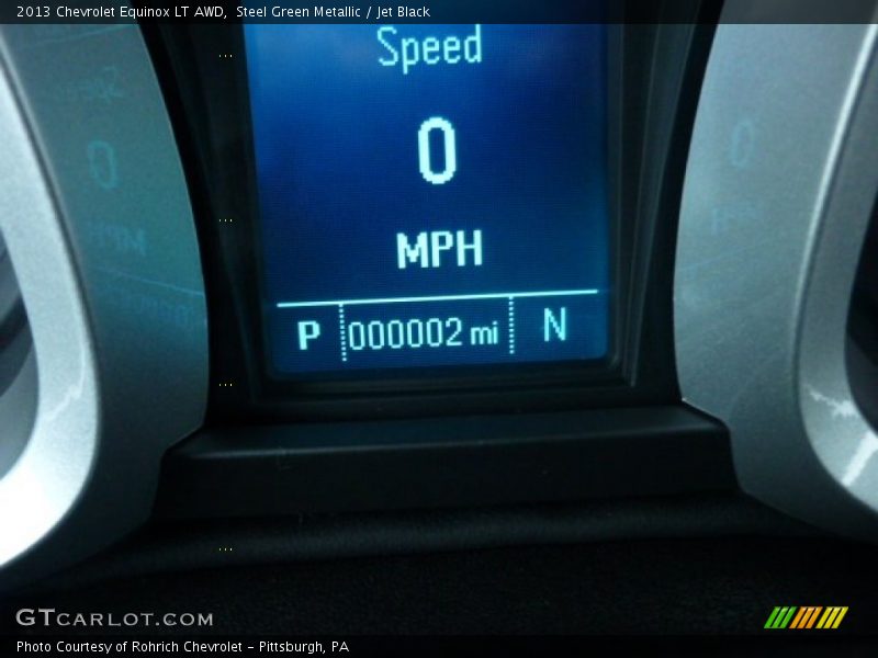 Steel Green Metallic / Jet Black 2013 Chevrolet Equinox LT AWD