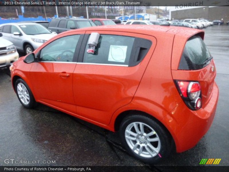 Inferno Orange Metallic / Jet Black/Dark Titanium 2013 Chevrolet Sonic LT Hatch