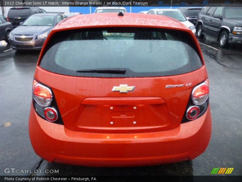 Inferno Orange Metallic / Jet Black/Dark Titanium 2013 Chevrolet Sonic LT Hatch