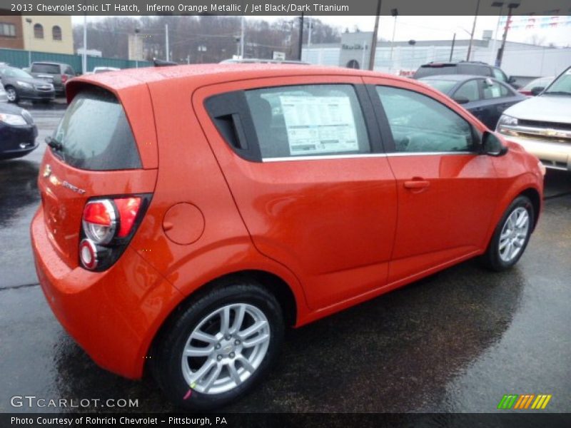 Inferno Orange Metallic / Jet Black/Dark Titanium 2013 Chevrolet Sonic LT Hatch