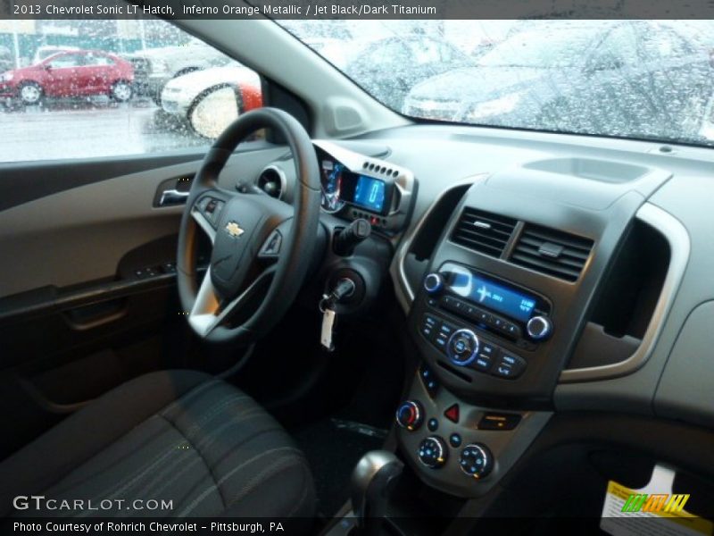 Inferno Orange Metallic / Jet Black/Dark Titanium 2013 Chevrolet Sonic LT Hatch