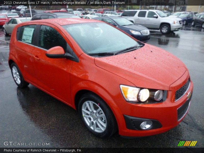 Inferno Orange Metallic / Jet Black/Dark Titanium 2013 Chevrolet Sonic LT Hatch