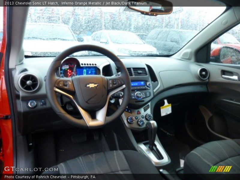 Inferno Orange Metallic / Jet Black/Dark Titanium 2013 Chevrolet Sonic LT Hatch