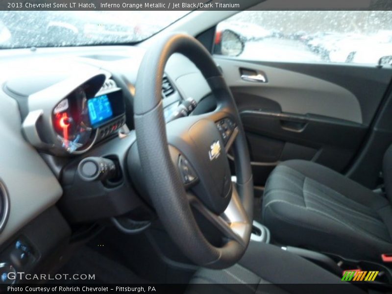 Inferno Orange Metallic / Jet Black/Dark Titanium 2013 Chevrolet Sonic LT Hatch