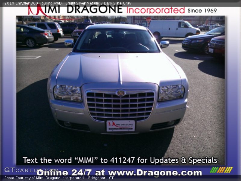 Bright Silver Metallic / Dark Slate Gray 2010 Chrysler 300 Touring AWD