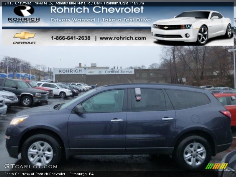Atlantis Blue Metallic / Dark Titanium/Light Titanium 2013 Chevrolet Traverse LS