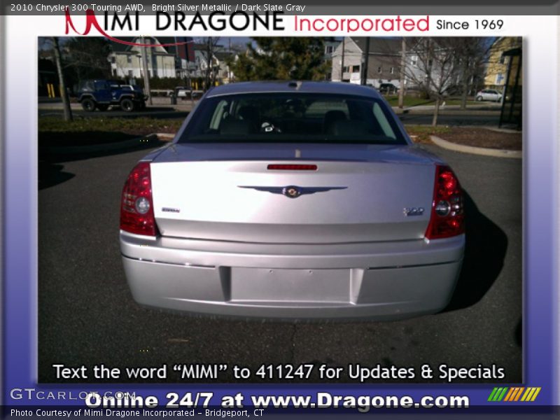 Bright Silver Metallic / Dark Slate Gray 2010 Chrysler 300 Touring AWD