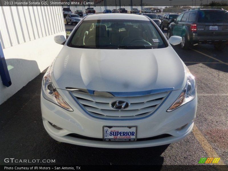 Shimmering White / Camel 2013 Hyundai Sonata GLS