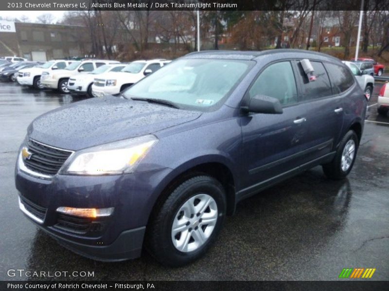 Atlantis Blue Metallic / Dark Titanium/Light Titanium 2013 Chevrolet Traverse LS