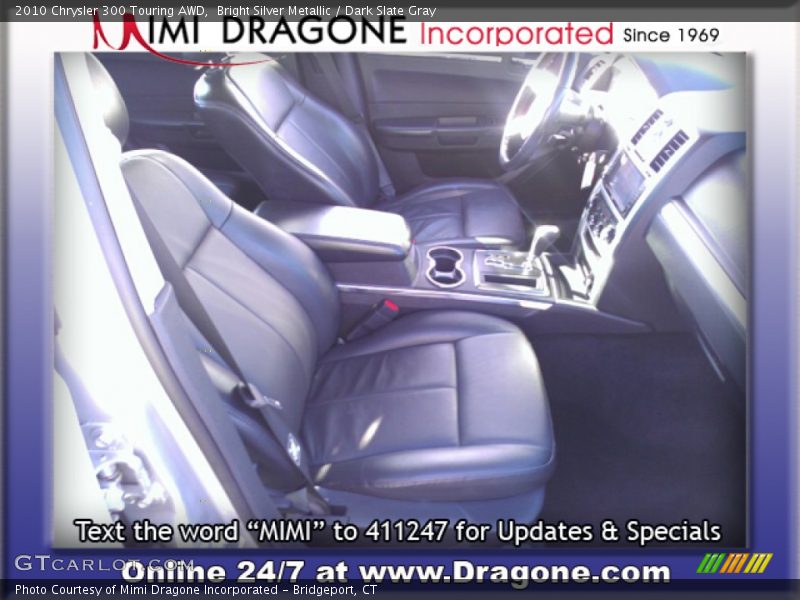 Bright Silver Metallic / Dark Slate Gray 2010 Chrysler 300 Touring AWD