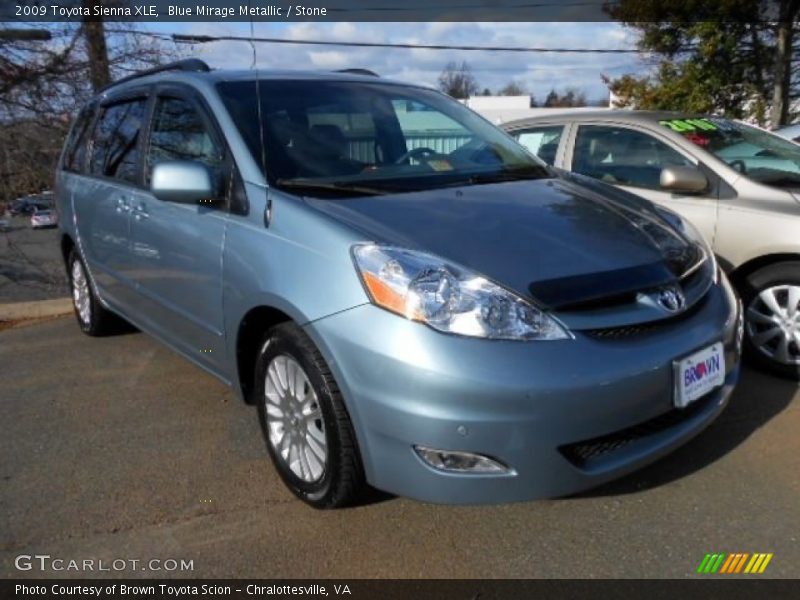 Blue Mirage Metallic / Stone 2009 Toyota Sienna XLE
