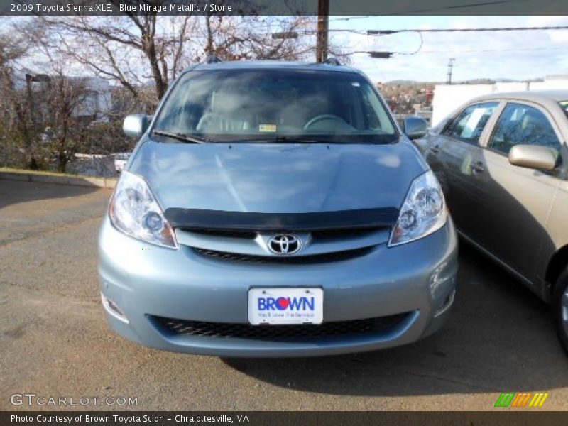 Blue Mirage Metallic / Stone 2009 Toyota Sienna XLE