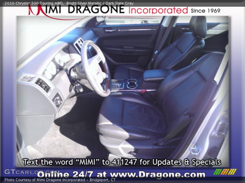 Bright Silver Metallic / Dark Slate Gray 2010 Chrysler 300 Touring AWD