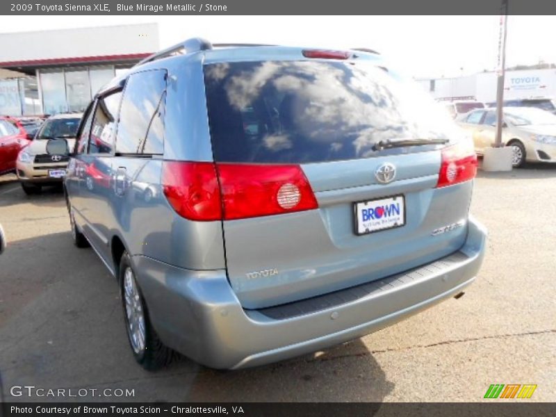 Blue Mirage Metallic / Stone 2009 Toyota Sienna XLE