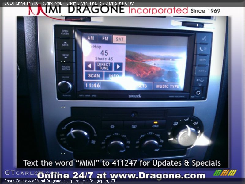Bright Silver Metallic / Dark Slate Gray 2010 Chrysler 300 Touring AWD