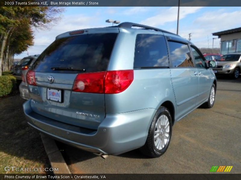 Blue Mirage Metallic / Stone 2009 Toyota Sienna XLE