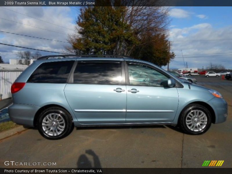 Blue Mirage Metallic / Stone 2009 Toyota Sienna XLE