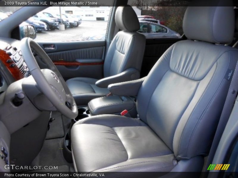 Blue Mirage Metallic / Stone 2009 Toyota Sienna XLE