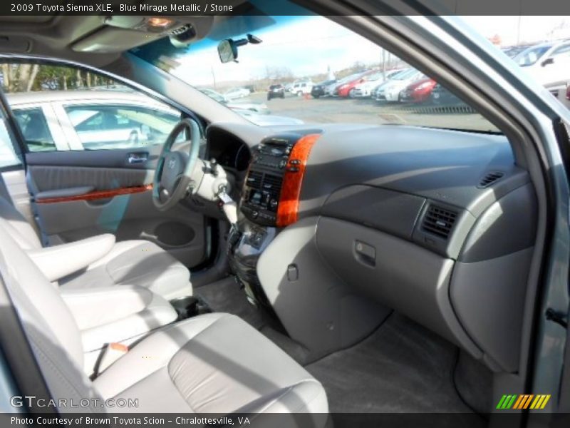 Blue Mirage Metallic / Stone 2009 Toyota Sienna XLE