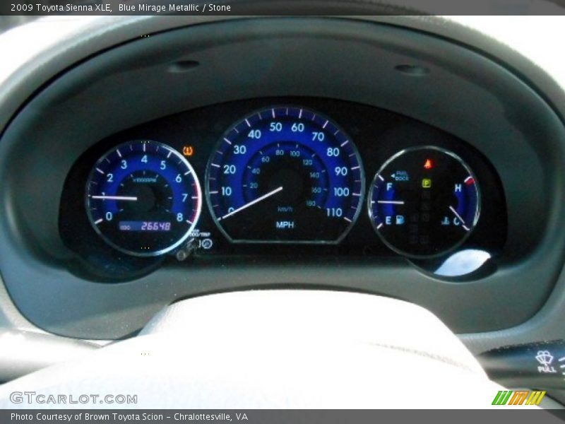 Blue Mirage Metallic / Stone 2009 Toyota Sienna XLE