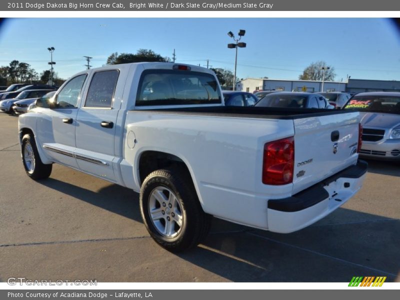 Bright White / Dark Slate Gray/Medium Slate Gray 2011 Dodge Dakota Big Horn Crew Cab