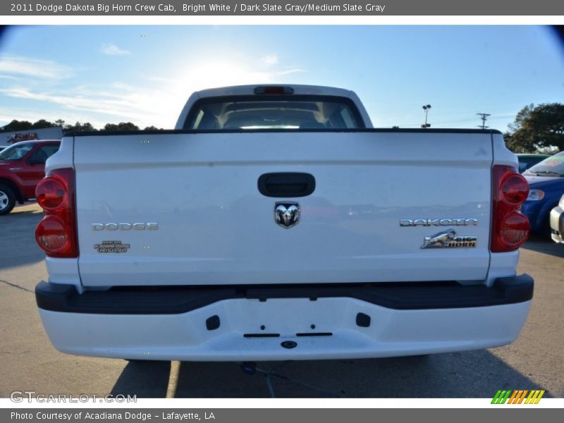 Bright White / Dark Slate Gray/Medium Slate Gray 2011 Dodge Dakota Big Horn Crew Cab