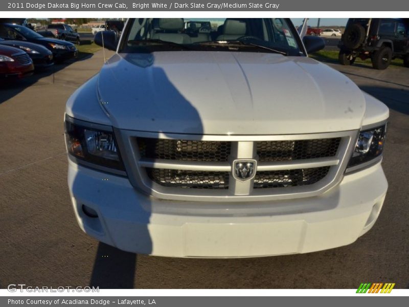 Bright White / Dark Slate Gray/Medium Slate Gray 2011 Dodge Dakota Big Horn Crew Cab