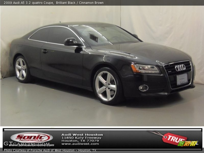 Brilliant Black / Cinnamon Brown 2009 Audi A5 3.2 quattro Coupe