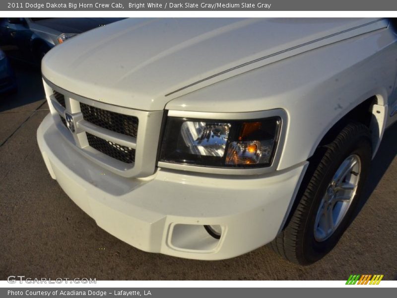 Bright White / Dark Slate Gray/Medium Slate Gray 2011 Dodge Dakota Big Horn Crew Cab