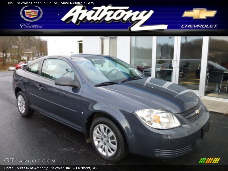 Slate Metallic / Gray 2009 Chevrolet Cobalt LS Coupe