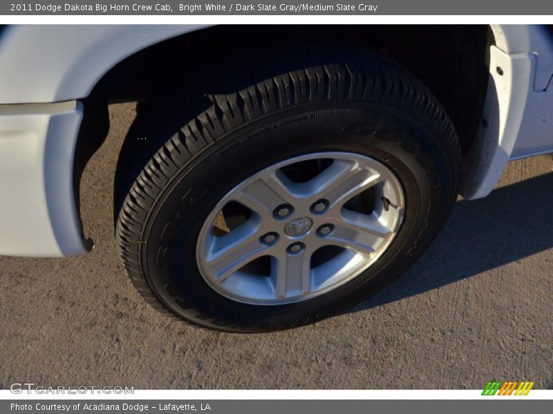 Bright White / Dark Slate Gray/Medium Slate Gray 2011 Dodge Dakota Big Horn Crew Cab