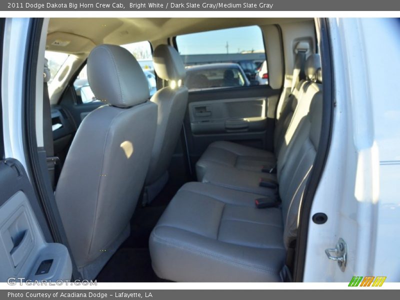Bright White / Dark Slate Gray/Medium Slate Gray 2011 Dodge Dakota Big Horn Crew Cab