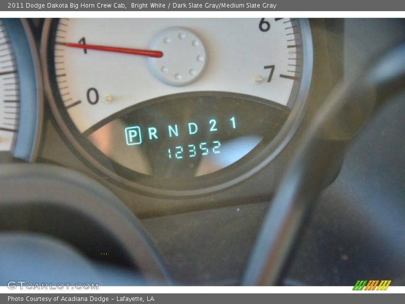 Bright White / Dark Slate Gray/Medium Slate Gray 2011 Dodge Dakota Big Horn Crew Cab