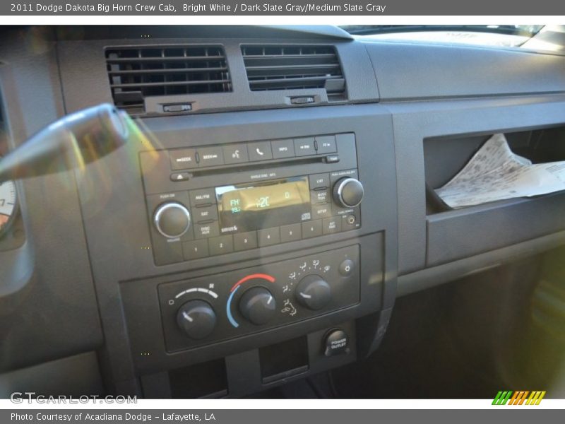 Bright White / Dark Slate Gray/Medium Slate Gray 2011 Dodge Dakota Big Horn Crew Cab