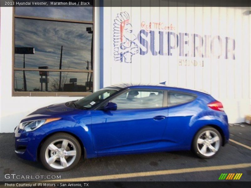 Marathon Blue / Black 2013 Hyundai Veloster