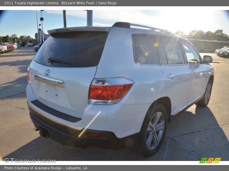 Blizzard White Pearl / Sand Beige 2011 Toyota Highlander Limited