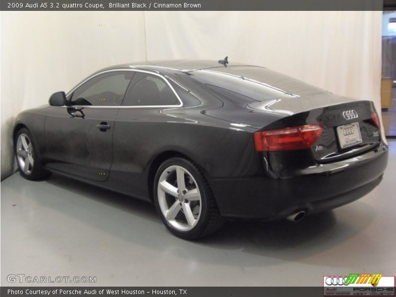 Brilliant Black / Cinnamon Brown 2009 Audi A5 3.2 quattro Coupe
