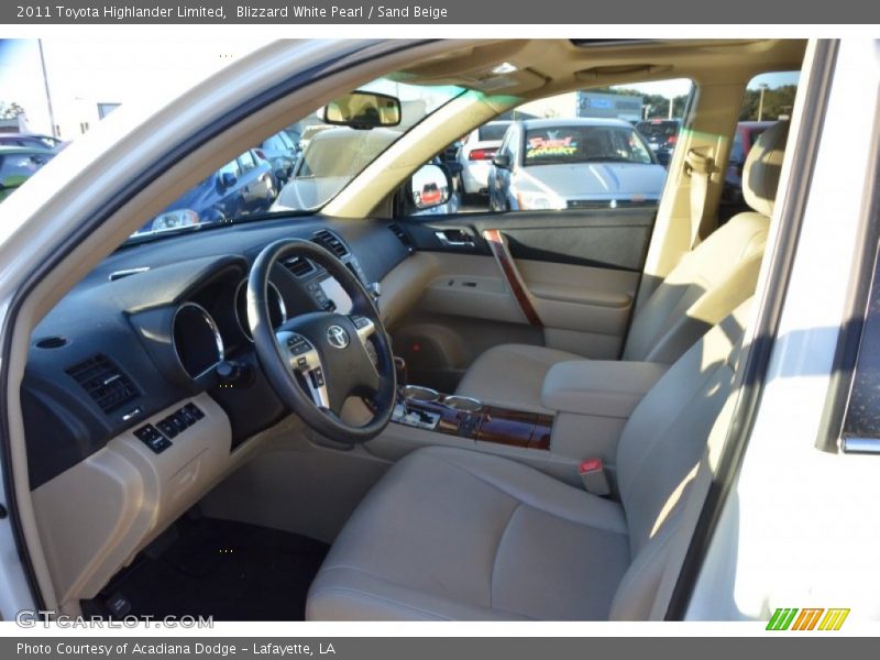 Blizzard White Pearl / Sand Beige 2011 Toyota Highlander Limited