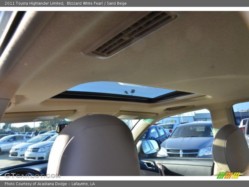 Blizzard White Pearl / Sand Beige 2011 Toyota Highlander Limited