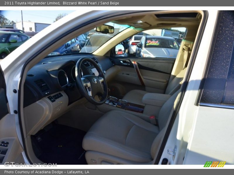 Blizzard White Pearl / Sand Beige 2011 Toyota Highlander Limited
