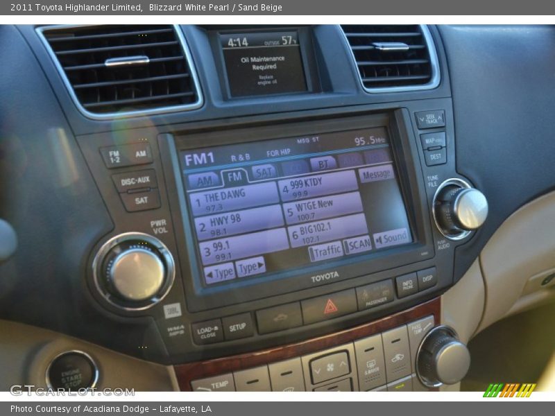 Blizzard White Pearl / Sand Beige 2011 Toyota Highlander Limited
