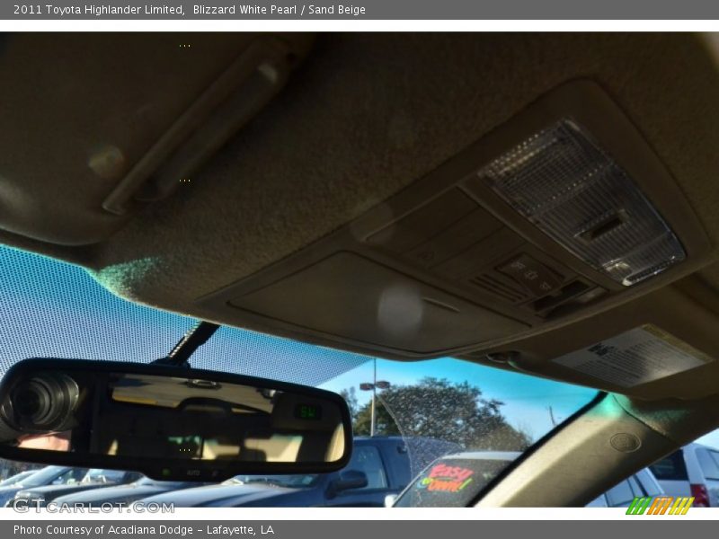 Blizzard White Pearl / Sand Beige 2011 Toyota Highlander Limited