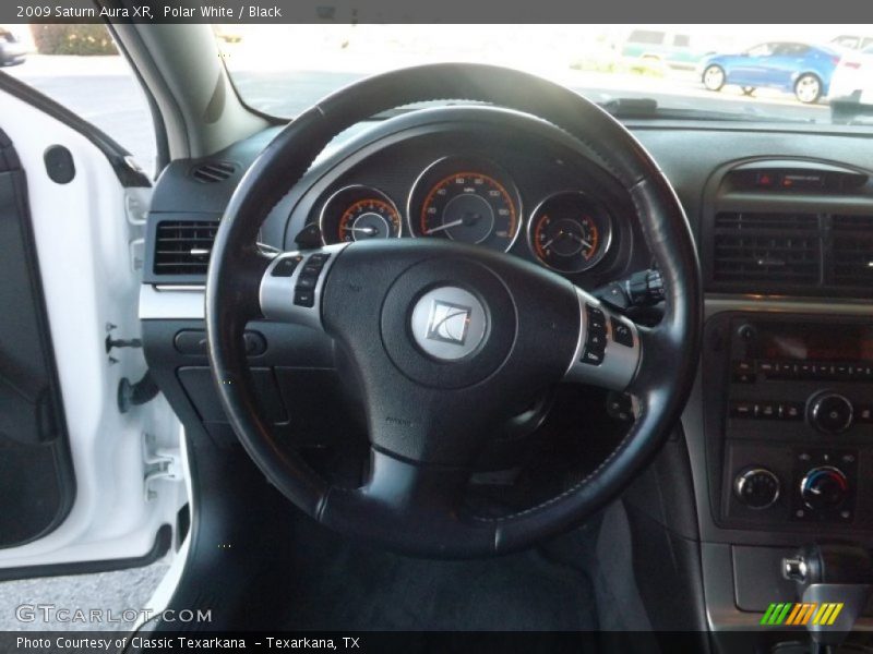 Polar White / Black 2009 Saturn Aura XR