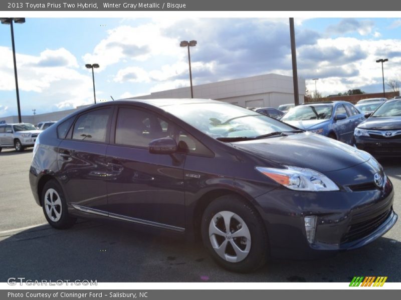 Winter Gray Metallic / Bisque 2013 Toyota Prius Two Hybrid