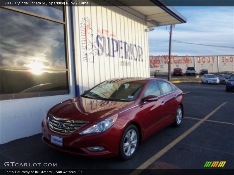 Sparkling Ruby / Camel 2013 Hyundai Sonata SE