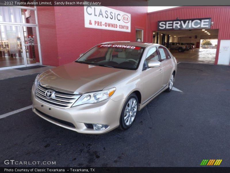 Sandy Beach Metallic / Ivory 2012 Toyota Avalon Limited