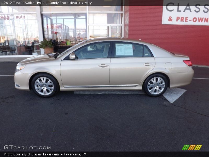 Sandy Beach Metallic / Ivory 2012 Toyota Avalon Limited