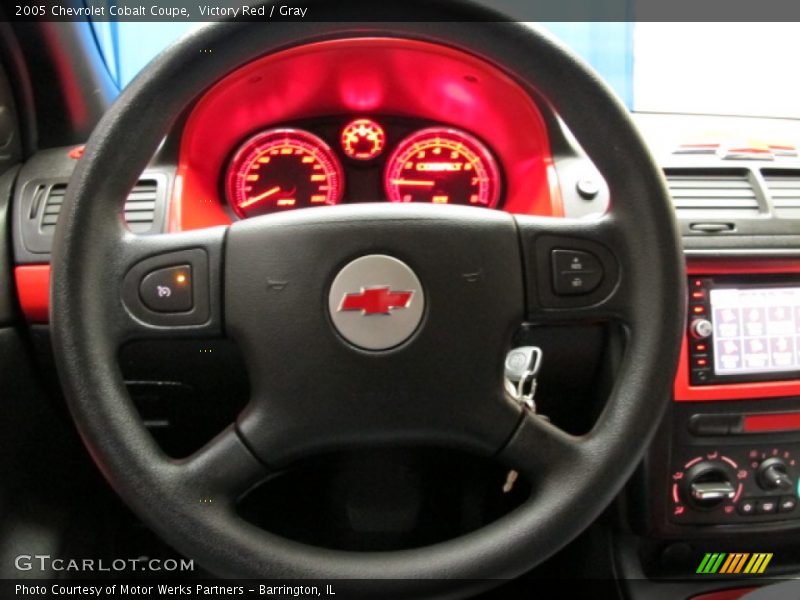 Victory Red / Gray 2005 Chevrolet Cobalt Coupe