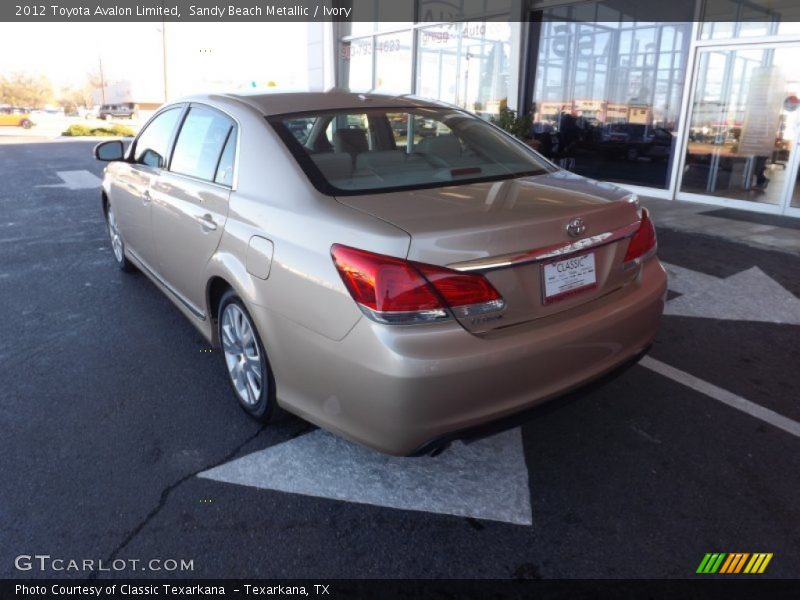 Sandy Beach Metallic / Ivory 2012 Toyota Avalon Limited