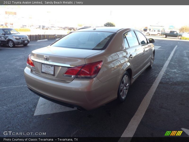 Sandy Beach Metallic / Ivory 2012 Toyota Avalon Limited
